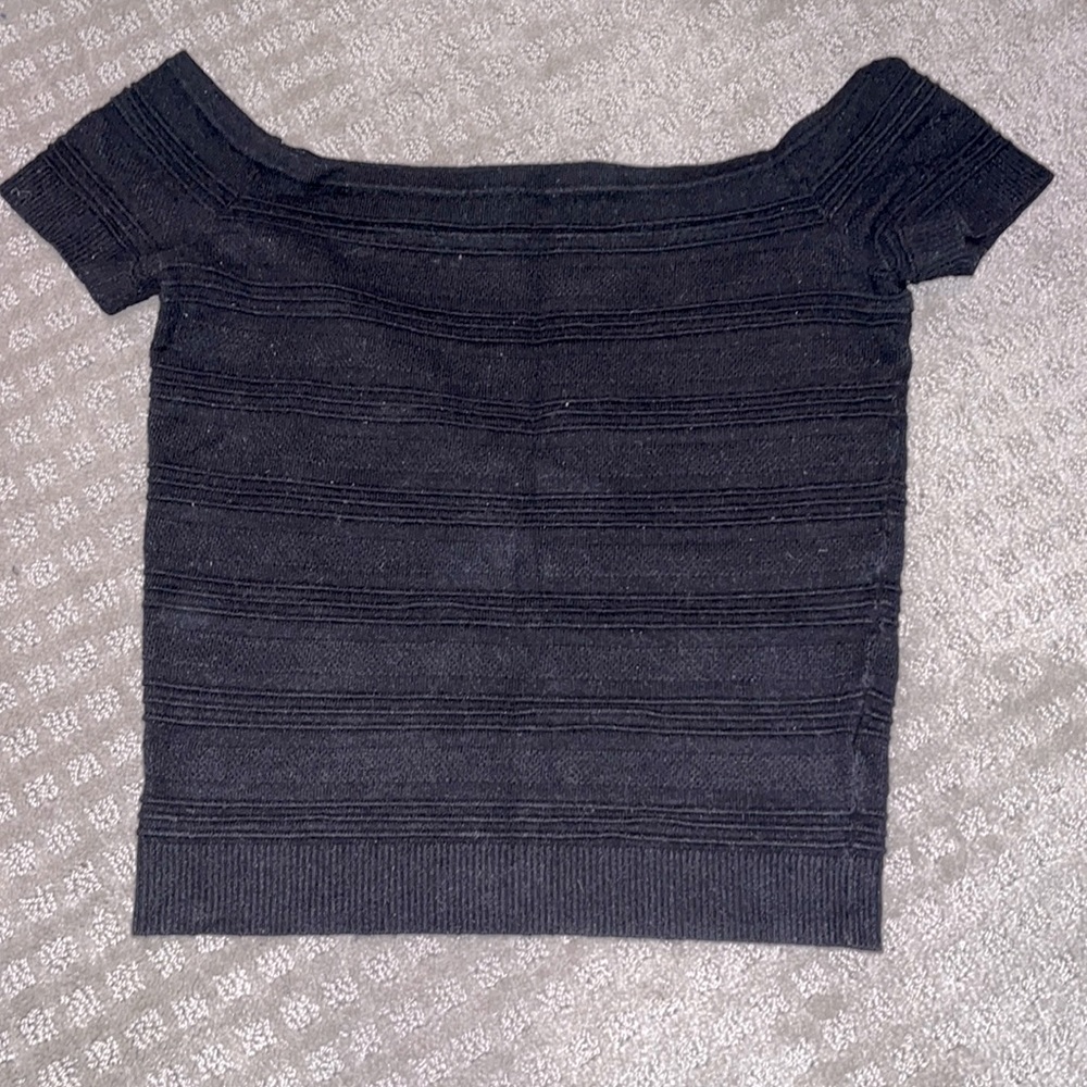 American Eagle Short Sleeve Sweater Crop Top, Size M